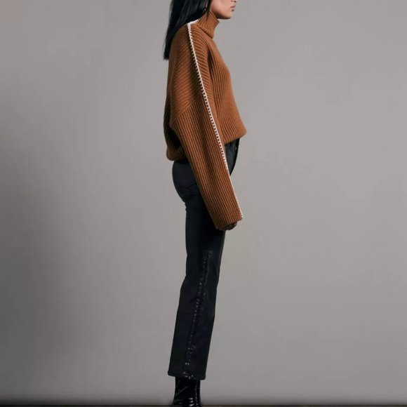 Casey High-Rise Ankle Flare - Coated Black - Picture 3 of 10